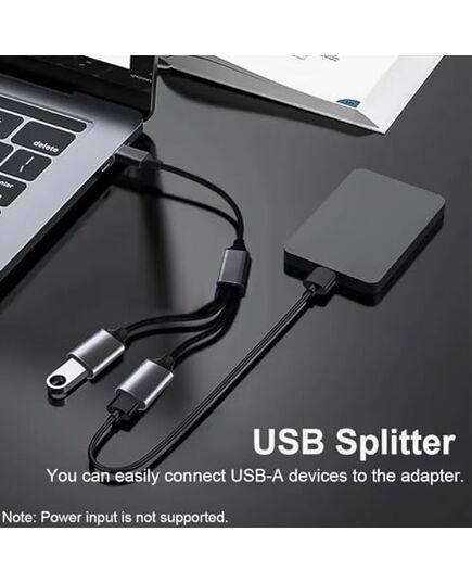 1 PCS USB Splitter Cable 1 IN 2 OUT ，USB 2.0 Male to Dual Female Extension Cord,Double Data+Charger Y Split.