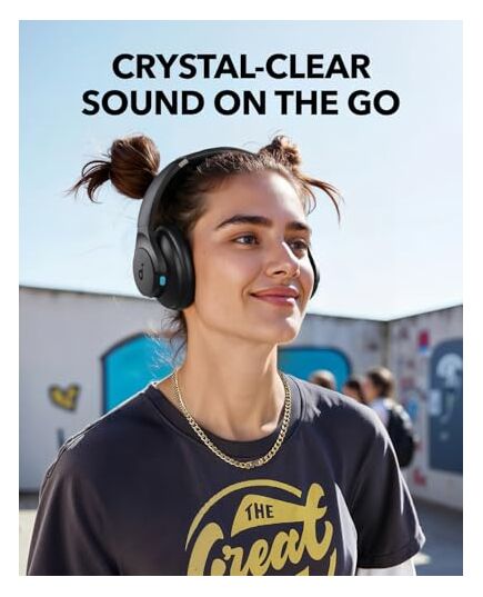 ANKER Soundcore Q11i Wireless Headphones, 40mm Dynamic DriverHi-Res Audio, One-Touch Bass Boost, 60-Hour Playtime, Detachable Ear Cushions, Bluetooth V5.3, Dark Gray | 18 Months Warranty
