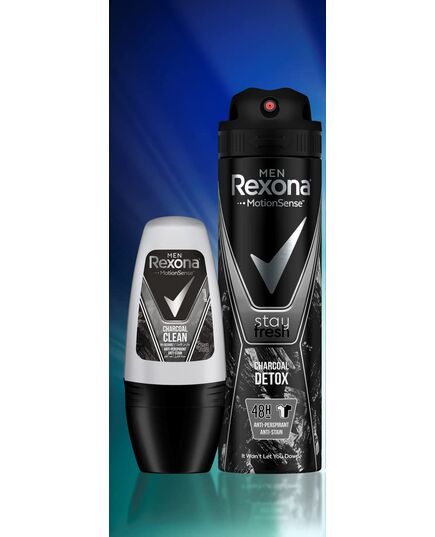 REXONA MEN Aerosol Deodorant, Charcoal 150ml