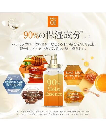 &honey Deep Moist Shampoo and Treatment Pair Set, 15.2 fl oz (440 ml) | Gift Set