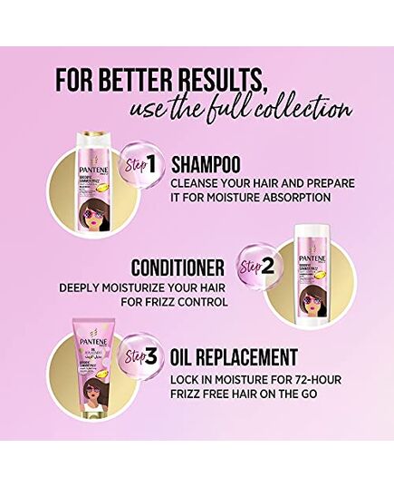 Pantene Pro-V Goodbye Summer Frizz Shampoo with 72H Frizz Control, 400 ml