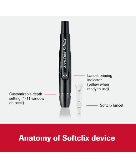 Accu-Chek Guide Me® Meter Diabetes Kit with 50 test strips,10 Softclix Lancing for Diabetic Blood Glucose Testing- package may vary