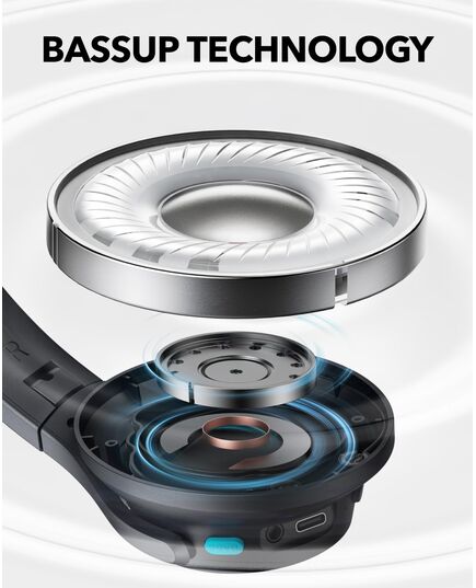 ANKER Soundcore Q11i Wireless Headphones, 40mm Dynamic DriverHi-Res Audio, One-Touch Bass Boost, 60-Hour Playtime, Detachable Ear Cushions, Bluetooth V5.3, Dark Gray | 18 Months Warranty