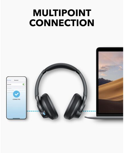 ANKER Soundcore Q11i Wireless Headphones, 40mm Dynamic DriverHi-Res Audio, One-Touch Bass Boost, 60-Hour Playtime, Detachable Ear Cushions, Bluetooth V5.3, Dark Gray | 18 Months Warranty