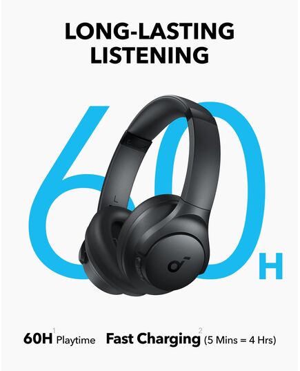 ANKER Soundcore Q11i Wireless Headphones, 40mm Dynamic DriverHi-Res Audio, One-Touch Bass Boost, 60-Hour Playtime, Detachable Ear Cushions, Bluetooth V5.3, Dark Gray | 18 Months Warranty