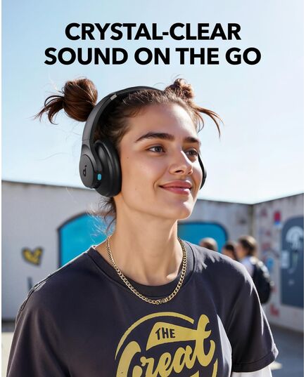 ANKER Soundcore Q11i Wireless Headphones, 40mm Dynamic DriverHi-Res Audio, One-Touch Bass Boost, 60-Hour Playtime, Detachable Ear Cushions, Bluetooth V5.3, Dark Gray | 18 Months Warranty