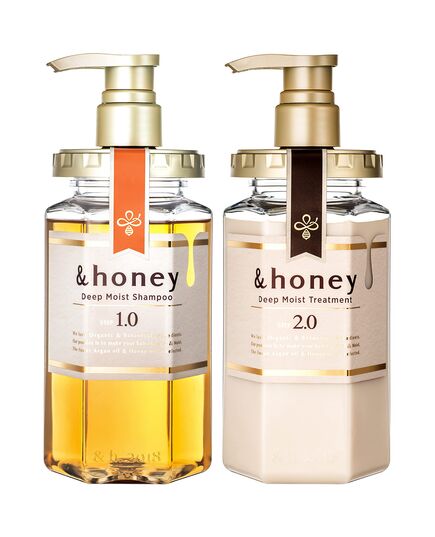 &honey Deep Moist Shampoo and Treatment Pair Set, 15.2 fl oz (440 ml) | Gift Set
