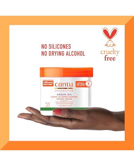 Cantu Cantu Argan Oil Leave-In Conditioning Repair Cream, Formulated for Over-Heated, Over-Styled Hair