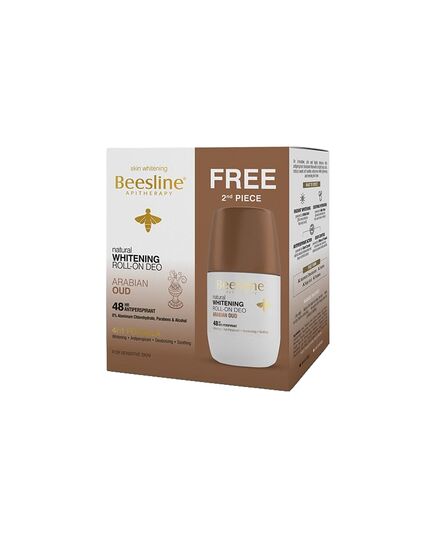 Beesline Whitening Roll-On Deodorant Arabian Oud 48h Protection (1+1) Promo Pack - 50 ml