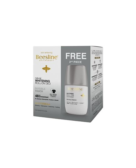 Beesline Whitening Roll-On Deodorant Invisible Touch 48h Protection (1+1) Promo Pack - 50 ml