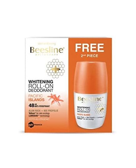 Beesline Whitening Roll-On Deodorant Pacific Islands 48h Protection (1+1) Promo Pack - 50 ml