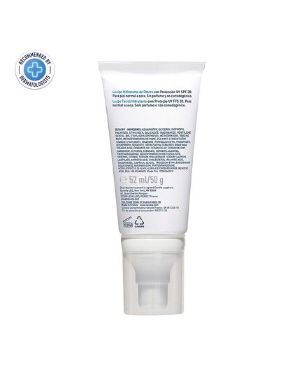 CeraVe Feuchtigkeitsspendende Gesichtscreme mit LSF 30: hydratisierende Tagescreme mit Lichtschutz für normale bis trockene Haut, 1 x 52ml