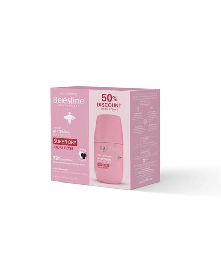 Beesline Roll On Deodorant Jouri Rose 50ml Twin Pack (1+)