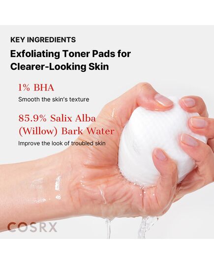 COSRX BHA Toner Pads, 70 Sheets, Exfoliating Pads for Dead Skin & Blackheads, Minimize Pores, Prevent Breakouts, Improve Skin Texture, Korean Skin Care