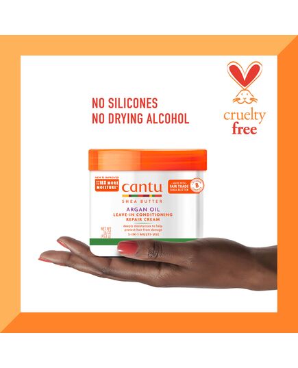 Cantu Cantu Argan Oil Leave-In Conditioning Repair Cream, Formulated for Over-Heated, Over-Styled Hair