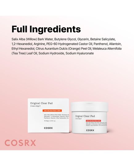 COSRX BHA Toner Pads, 70 Sheets, Exfoliating Pads for Dead Skin & Blackheads, Minimize Pores, Prevent Breakouts, Improve Skin Texture, Korean Skin Care