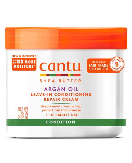 Cantu Cantu Argan Oil Leave-In Conditioning Repair Cream, Formulated for Over-Heated, Over-Styled Hair