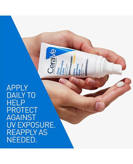 CeraVe Feuchtigkeitsspendende Gesichtscreme mit LSF 30: hydratisierende Tagescreme mit Lichtschutz für normale bis trockene Haut, 1 x 52ml
