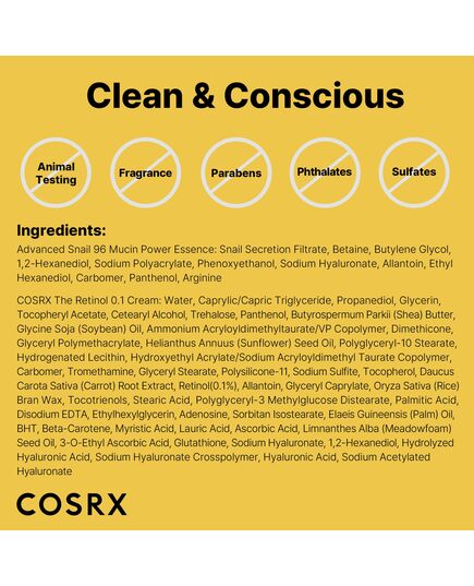 COSRX Glass Skin Starter Set, Advanced Snail 96 Mucin Power Essence (1.69 fl.oz*2) & Retinol 0.1 Cream Mini (0.1 oz), Daily Hydrating & Firming Skincare Kit for Beginners, Gift Set, Korean Skincare