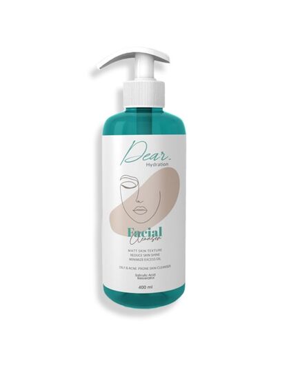 Dear Facial Cleanser 400 ml - Purifies the Skin - With Vitamin E & Matmarine - Panthenol- Removes Impurities and Pimples - Closes Pores - Reduces Sebum Secretion - deep cleansing and skin hydration