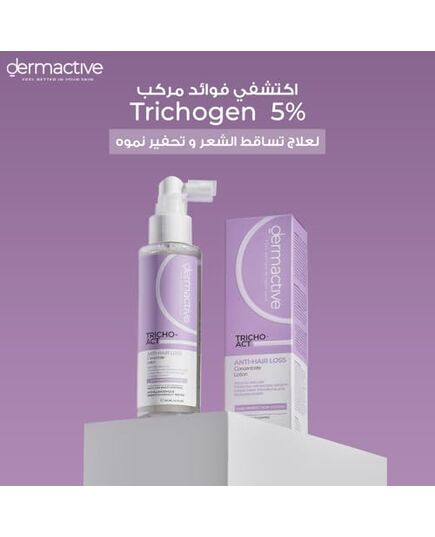 DERMACTIVE Tricho-Act Anti-Hair Loss Concentrate Lotion – 120ml Advanced Follicle Therapy, Strengthens Roots, Stimulates Growth, Reduces Hair Fall, Fragrance-Free, Leave-In No-Rinse Formula
