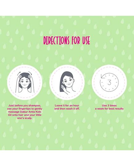 Dabur Amla Kids Hair Oil (270mL) | Extract of Natural Oils (Amla, Almond, & Olive) | For Long, Strong and Soft Hair