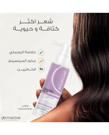 DERMACTIVE Tricho-Act Anti-Hair Loss Concentrate Lotion – 120ml Advanced Follicle Therapy, Strengthens Roots, Stimulates Growth, Reduces Hair Fall, Fragrance-Free, Leave-In No-Rinse Formula