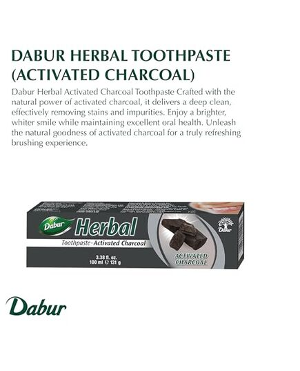 Dabur Herbal Activated Charcoal Toothpaste - Ayurwegian Care Products