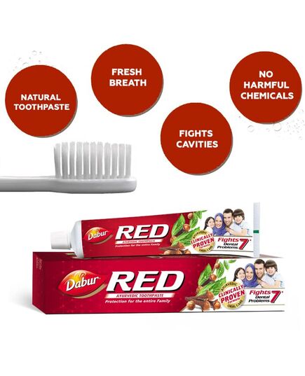 Dabur Red Ayurvedic Toothpaste for Teeth & Gums, 100 gm