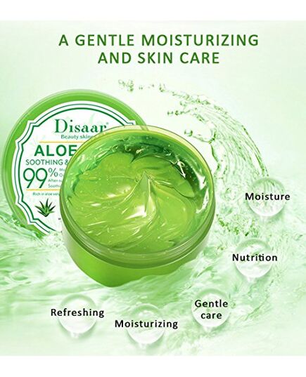 DISAAR BEAUTY Aloe Vera Anti-Acne Gel Cream Mass Sleep-Free Wash Moisturizing Oil, 300ml
