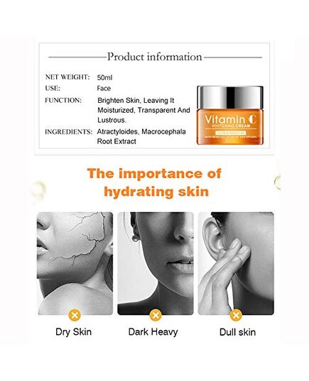 DISAAR Beauty Disaar face care vitamin c hyaluronic acid whitening cream 50ml