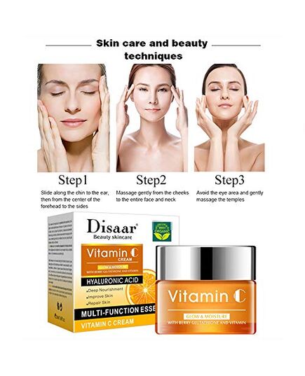 DISAAR Beauty Vitamin С Cream Glow Moisturizing Hyaluronic Acid Nourishment Multi-Function Essence 50ml