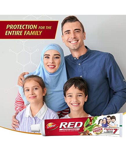 Dabur Red Ayurvedic Toothpaste for Teeth & Gums 4x100g | Enriched with Potent Ayurvedic Ingredients | For Healthy Gums & Strong Teeth | Super Value Pack