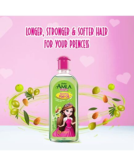 Dabur Amla Kids Hair Oil (270mL) | Extract of Natural Oils (Amla, Almond, & Olive) | For Long, Strong and Soft Hair