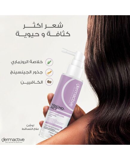 DERMACTIVE Tricho-Act Anti-Hair Loss Concentrate Lotion – 120ml Advanced Follicle Therapy, Strengthens Roots, Stimulates Growth, Reduces Hair Fall, Fragrance-Free, Leave-In No-Rinse Formula