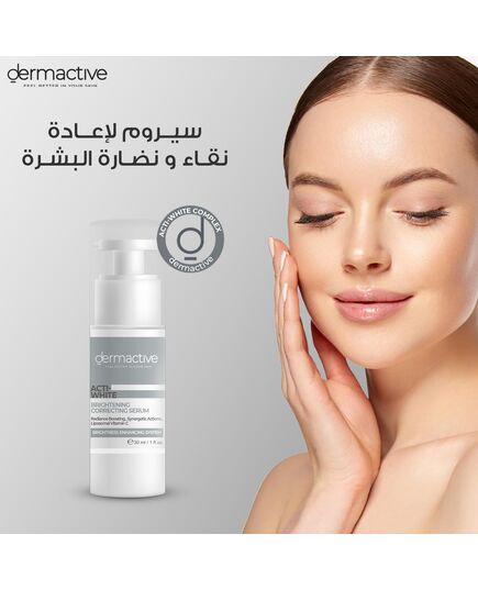 DERMACTIVE Acti‑White Brightening Serum – 30 ml Targeted Brightening, Skin Tone Correction, Lightweight & Fast Absorbing All Skin Types, Sensitive Skin, Daily Use – AM & PM