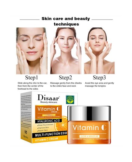 DISAAR Beauty Vitamin С Cream Glow Moisturizing Hyaluronic Acid Nourishment Multi-Function Essence 50ml