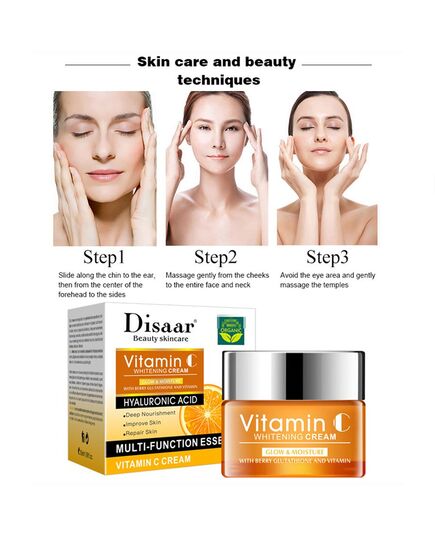 DISAAR Beauty Disaar face care vitamin c hyaluronic acid whitening cream 50ml