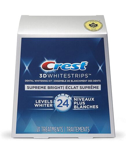 Crest 3D White Whitestrips Supreme FlexFit Kit - 42 Teeth Whitening Strips,21 Treatments