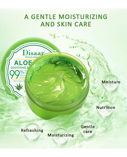 DISAAR BEAUTY Aloe Vera Anti-Acne Gel Cream Mass Sleep-Free Wash Moisturizing Oil, 300ml