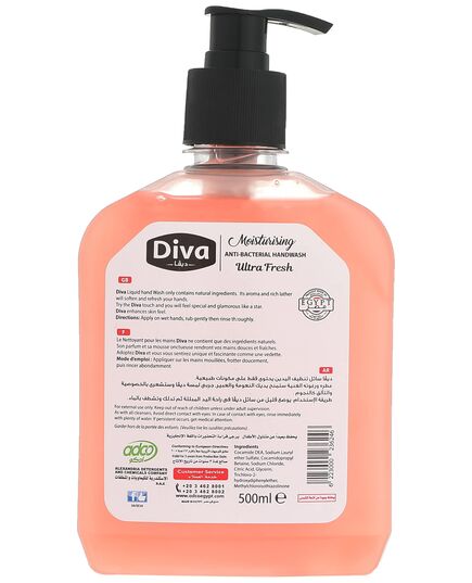 Diva liquid hand soap 500 ml ultra fresh