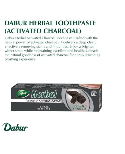 Dabur Herbal Activated Charcoal Toothpaste - Ayurwegian Care Products