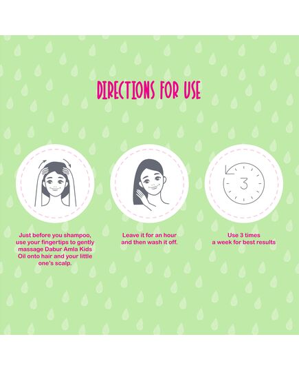 Dabur Amla Kids Hair Oil (270mL) | Extract of Natural Oils (Amla, Almond, & Olive) | For Long, Strong and Soft Hair