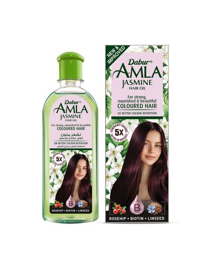 Dabur Amla Jasmine Hair Oil | For Strong, Nourished & Beautiful Shining Colored - 300ml