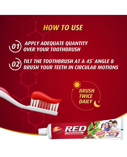 Dabur Red Ayurvedic Toothpaste for Teeth & Gums 4x100g | Enriched with Potent Ayurvedic Ingredients | For Healthy Gums & Strong Teeth | Super Value Pack