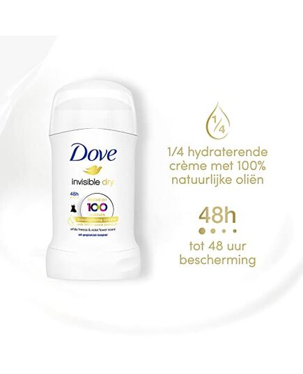 Dove Antiperspirant Stick Invisible Dry, 40g