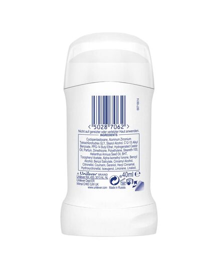 Dove Antiperspirant Stick Invisible Dry, 40g