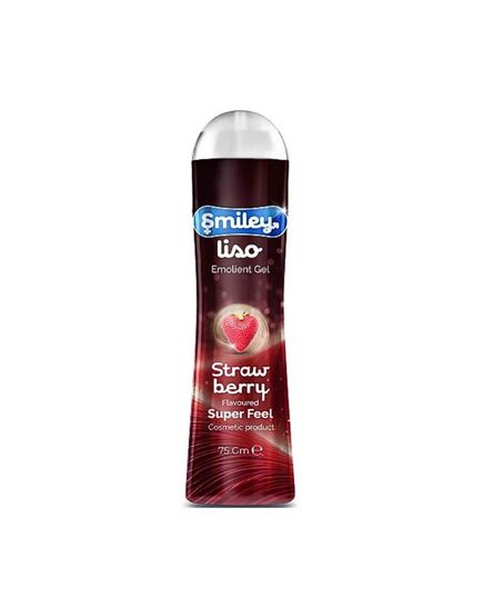 "Smiley Liso Lubricant Gel Strawberry 75g | Flavoured Intimate Gel with Warming Effect | Long-Lasting, Water-Based & Non-Sticky | Skin-Friendly, Easy to Rinse | Sensual Comfort & Smooth Feel"