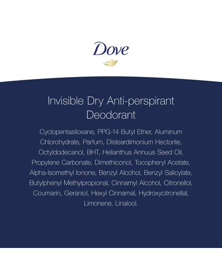 Dove Invisible Dry 48h Anti-Perspirant Deodorant, 250ml