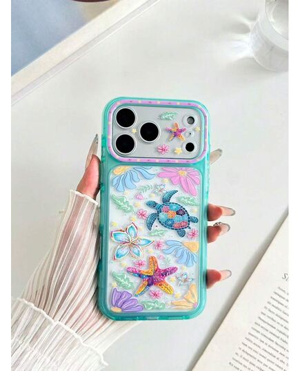 Turtle Painted Hole Minimalist Full Coverage Airbag Anti-Drop Thickened Phone Protective Case Suitable For Ip 17 Ip 17pro Ip 17promax IP16/11/16pro/16plus/16promax/16e/15Promax/13/14/12/XS/XRip15PROMA